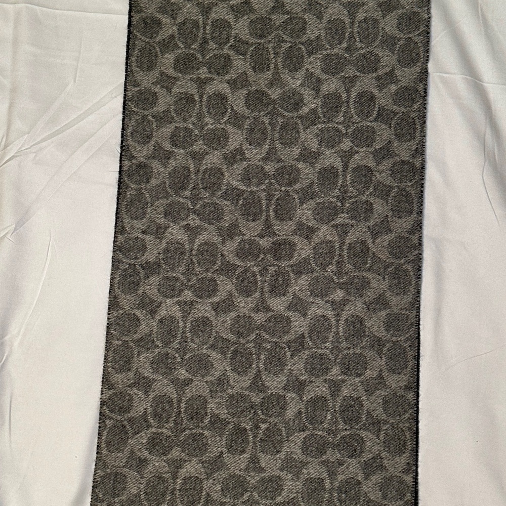 Coach Black and Gray Two-Tone Scarf - Picture 7 of 10